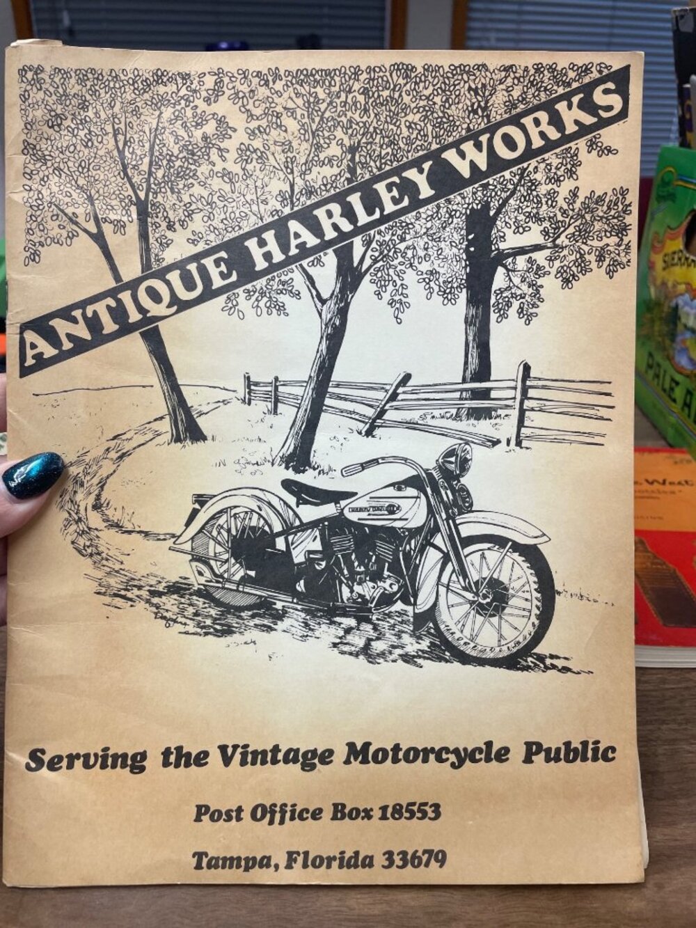 RARE HARLEY-DAVIDSON PARTS CATALOG + VINTAGE MOTORCYCLE HISTORY BOOK LOT | Colle